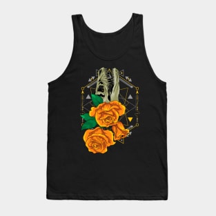 skull roses flowers Tank Top